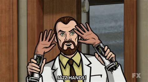 Jazz Hands! GIF - Archer Jazz Hands Hands - Discover & Share GIFs