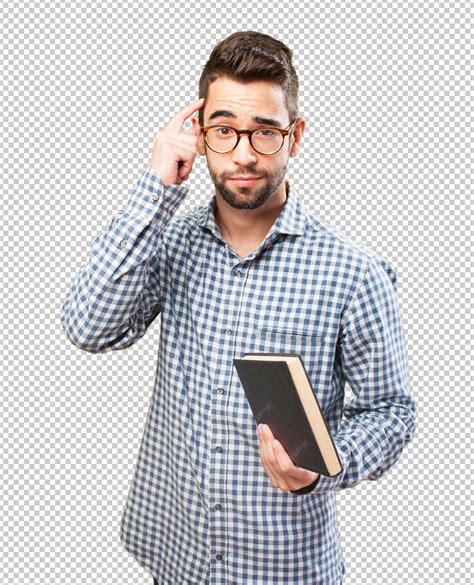 Premium PSD | Man holding a book