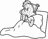 Ill Girl Measles Coloring Page  Wecoloringpagecom sketch template