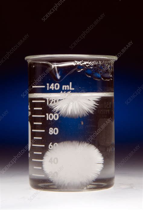 Sodium acetate crystals forming - Stock Image - C011/8752 - Science ...