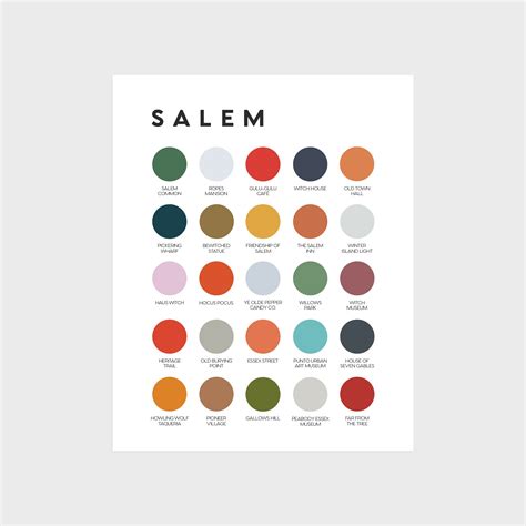 Salem Color Palette Print – Lunch City Studio