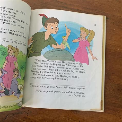 Vintage Peter Pan Book Never Land Neverland Walt Disney Color | Etsy