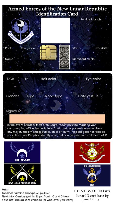 New Lunar Republic Military ID Card Kit by lonewolf3878 on DeviantArt