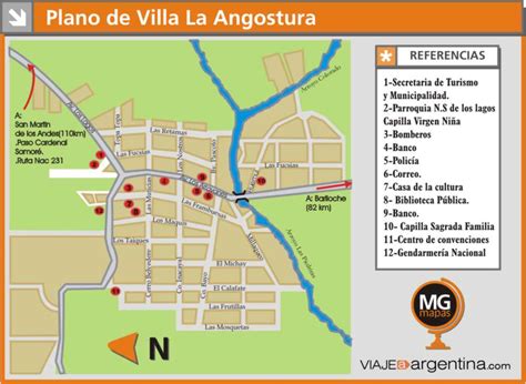 Villa la Angostura Tourist Map - Villa la Angostura Argentina • mappery