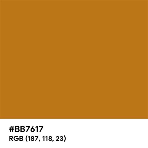 #BB7617 color name is Light Brown