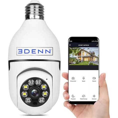 Wireless Light Bulb Indoor/Outdoor Dome WIFI Security Camera Single BK3850 - The Home Depot