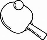Table Tennis Racket And Ball coloring Page  Free Printable Coloring Pages sketch template