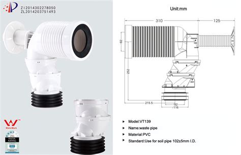 Products - Flexible Toilet Waste Pipe W.c. Pan Connector Manufacturer ...