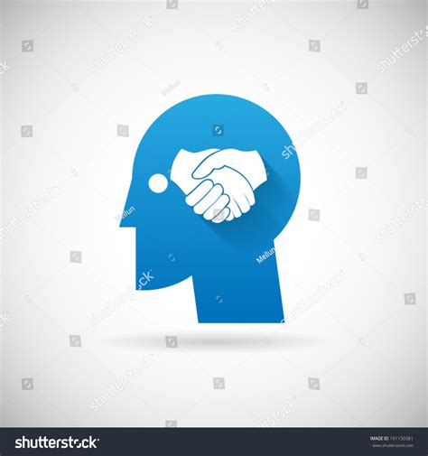 Partnership Symbol Handshake Head Silhouette Icon Stock Vector (Royalty Free) 191150381 ...