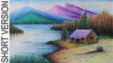 Landscape Pastel Drawing at GetDrawings | Free download