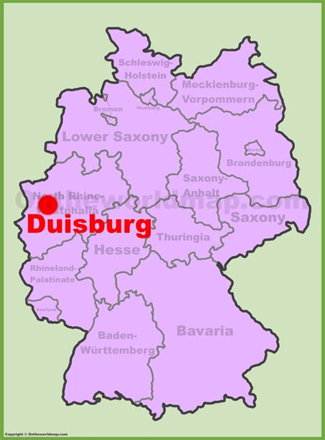 Duisburg location on the Germany map