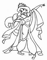 Princess Jasmine Coloring Pages Aladdin Rajah The Tiger  sketch template
