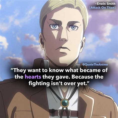 Attack On Titan Erwin Smith Quotes - pic-zit