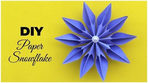 DIY Paper Snowflake | Easy Christmas Paper Crafts / Decorations | Paper Flower Craft | Videos ...