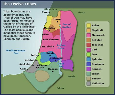 The Twelve Tribes Of Israel Map