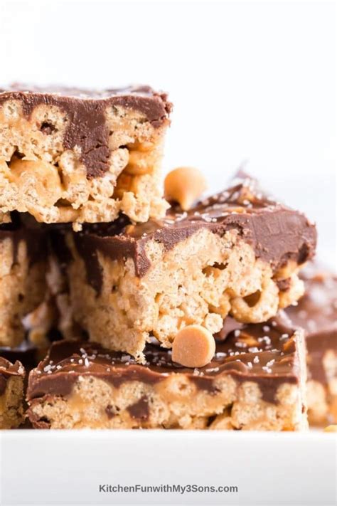 Chocolate Caramel Cereal Bars Recipe - Kitchen Fun With My 3 Sons