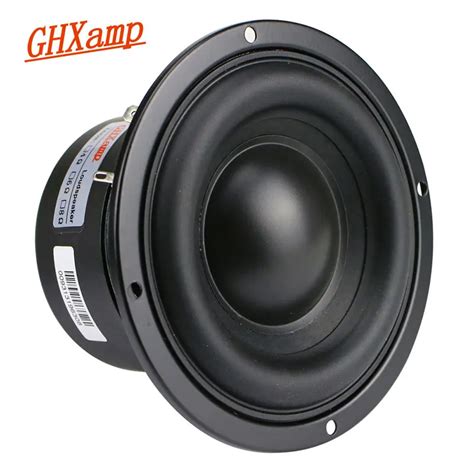 GHXAMP 4 Inch Woofer Subwoofer Speaker Unit 4ohm 40W Polymer Cap Long Stroke Rubber For Computer ...