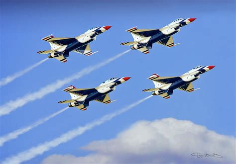 Four Thunderbirds Fighter Jets Flying In Formation Photograph by Dan ...