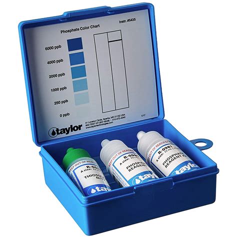 Taylor Technologies Phosphate Test Kit, Color Card Comparator - .75 oz ...