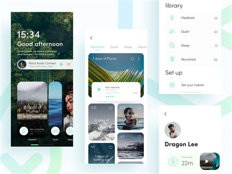 Meditate App 1 by Dragon Lee on Dribbble