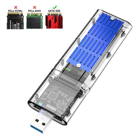 High Speed M2 SSD Enclosure M.2 SSD to USB 3.0 Disk Adapter for PCIE ...