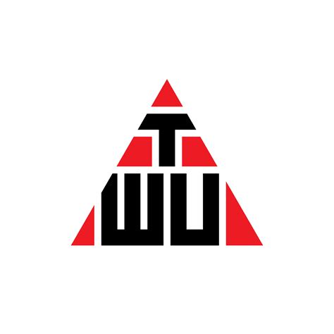 TWU triangle letter logo design with triangle shape. TWU triangle logo ...