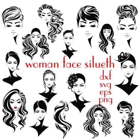 50 % OFF Women Face Svg Woman Silhouette png eps svg dxf | Etsy