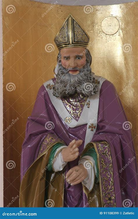 St. Blaise, Statue On The High Altar At St. Peter`s Church In Sveti Petar Mreznicki, Croatia ...