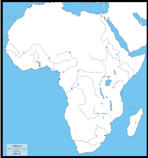 Africa Map Outline With Rivers