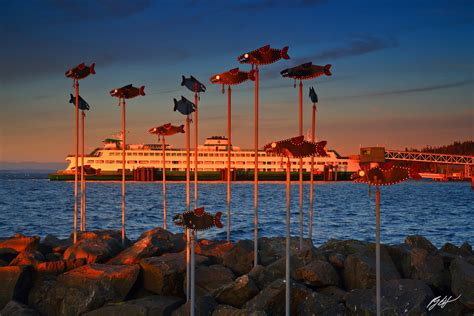 U029 Sunset Edmonds Fish and Ferry, Edmonds, Washington | Randall J Hodges Photography