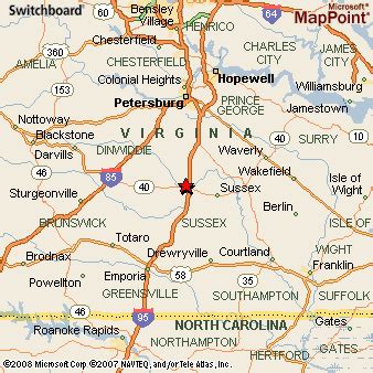 Stony Creek, Virginia Area Map & More