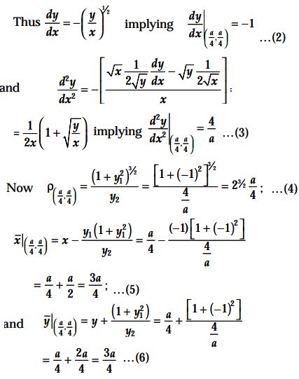 Find the circle of curvature for the curve x^1/2 + y^1/2 = a^1/2 at the point (a/4, a/4 ...