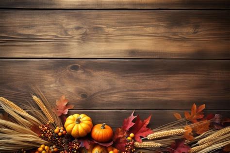 Premium AI Image | thanksgiving day composition with copy space