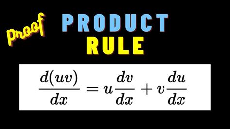 Product Rule of Differentiation/Derivative (Proof) | d/dx (uv) = u dv/dx + v du/dx - YouTube