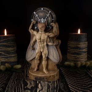 Beelzebub Statue Satan Wooden Sculpture Lucifer Statue Demon Statue ...