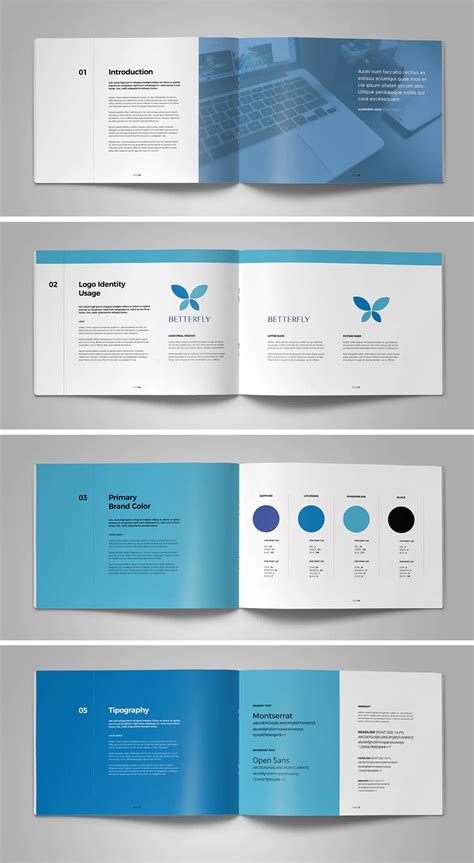 Brandbook Template InDesign. 28 unique pages. A4 and Letter size | Brand guidelines design ...