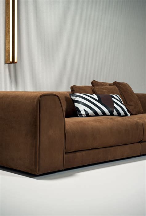 Sectional leather sofa RAFAEL By BAXTER design Roberto Lazzeroni