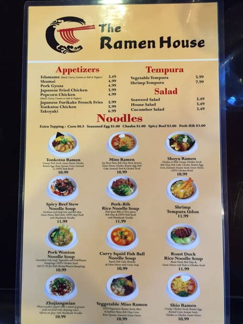 The Ramen House Menu