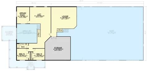 Second-floor-plan of the 3-bedrooms 2-story-Grand-Shouse with 2 bedroom, loft, office, lounge ...