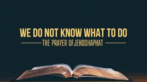 JEHOSHAPHAT’S PRAYER – The Church Of Christ, 15 Grey Street, Warri