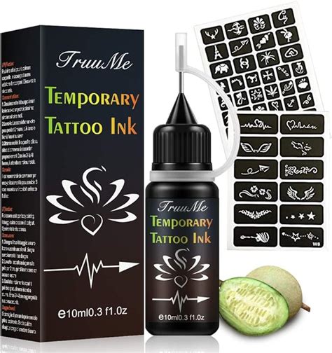 Temporary Tattoo Ink, Temporary Tattoos Kit, Freehand Ink, Freehand Tattoo Ink, Natural & Long ...