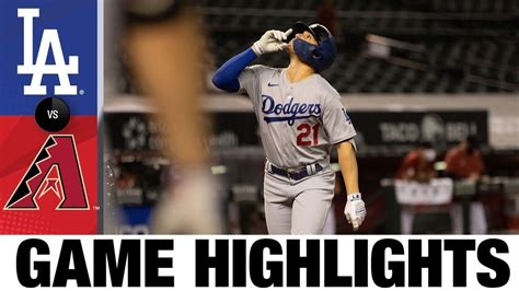 Dodgers sneak in late runs for the victory | Dodgers-D-backs Game ...