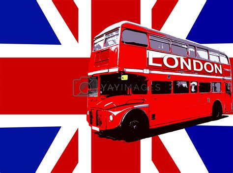 London Bus With UK Flag by harveysart Vectors & Illustrations Free download - Yayimages