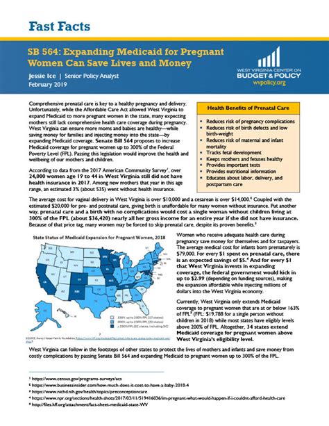 SB 564: Expanding Medicaid for Pregnant Women Can Save Lives and Money - West Virginia Center on ...