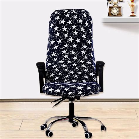 Printed Elastic Computer Office Chair Cover Washable Removable Arm Chair Cover Slipcover Stretch ...