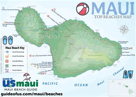 Best Maui Beaches Map