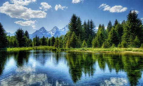 Lake, mountain, tree, water, landscape wallpaper | nature and landscape | Wallpaper Better