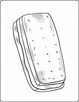 Ice Cream Sandwich Coloring Pages sketch template