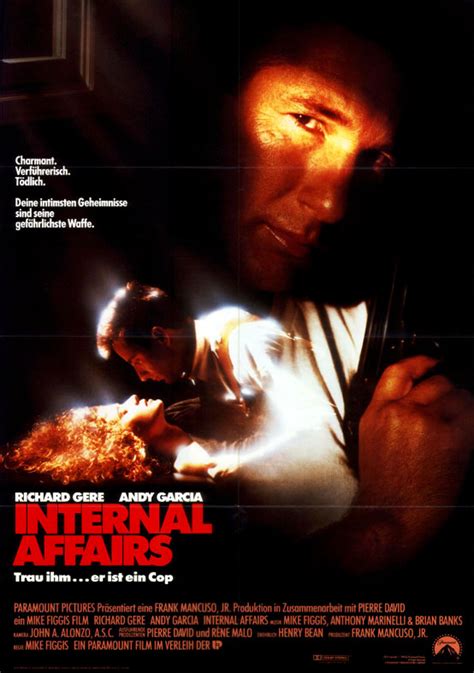 Internal Affairs Original A1 Movie Poster Richard Gere/Andy Garcia ...