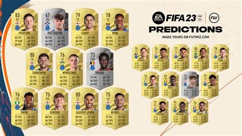 Everton FIFA 23 ratings predictions with youngster set for mega upgrade ...